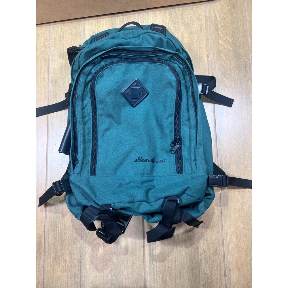Eddie Bauer Vintage 2-in-1 Detachable Daypack Backpack Forest Green Canvas